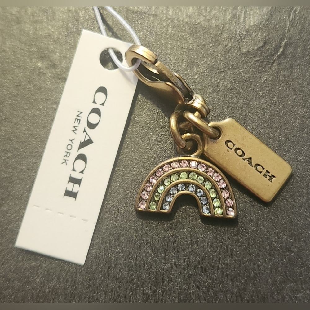 Coach Rainbow Keychain Charm, Zipper Pull, Bag Charm - New W/ Tag